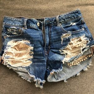 American Eagle Denim Short Shorts size 8